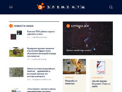 «Элементы» - популярный сайт о фундаментальной науке