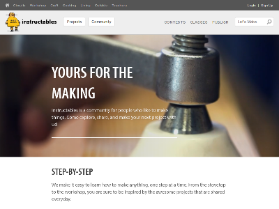 «Instructables» — сайт для любителей самоделок